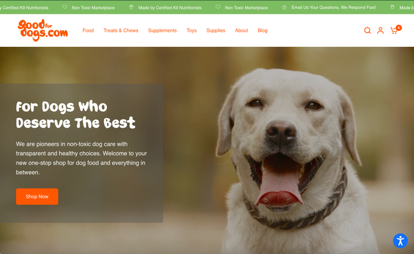 Good For Dogs: Shopify Store Design & Development